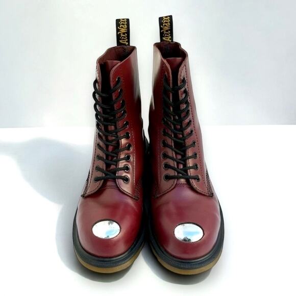 Dr. Doc Martens Maine 6.5 Exposed Steel Toe Cherry Red Smooth Leather
Boots UK4 - Picture 12 of 13